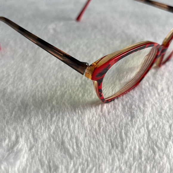 Lafont Women’s EyeGlasses - Frames Only Brillante 6060 51 Red, Brown Eye Glasses - Picture 3 of 16